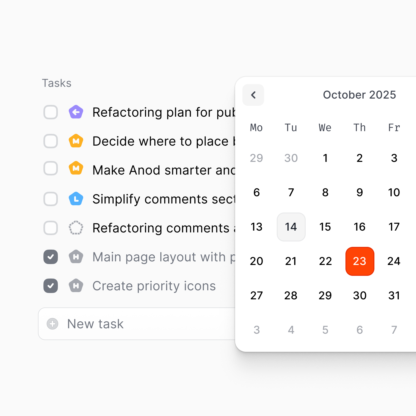 Task list
